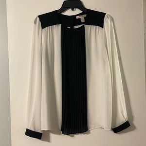 Black and white blouse